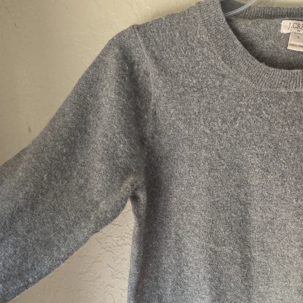 J. Crew Gray Crew Neck Sweater Classic Knit